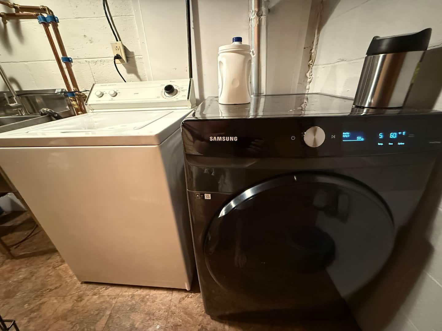 Laundry Room Washer Dryer Samsung — Urban Spa Retreat, Monroeville PA