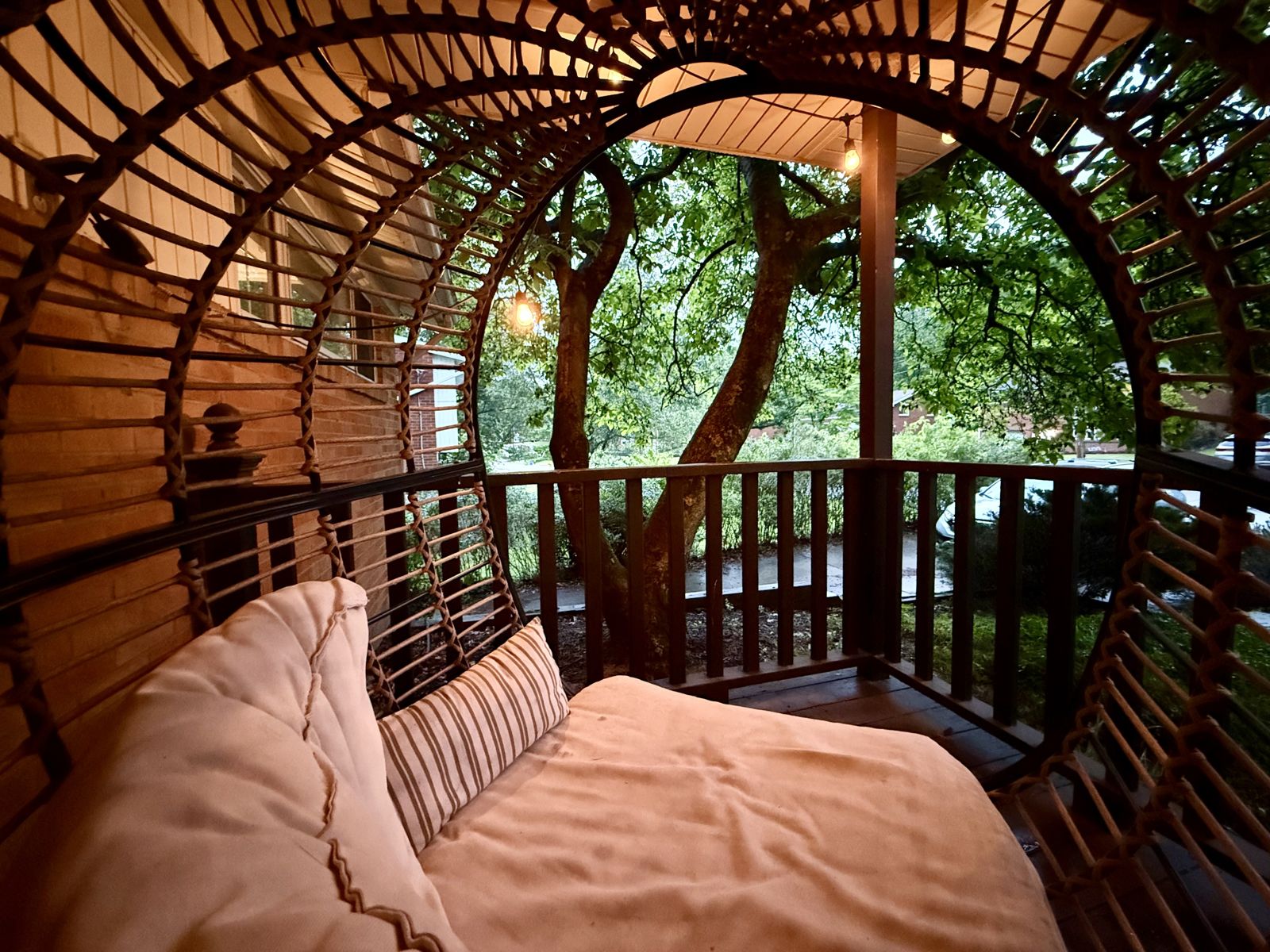 Porch Egg Chair 2 — Urban Spa Retreat, Monroeville PA