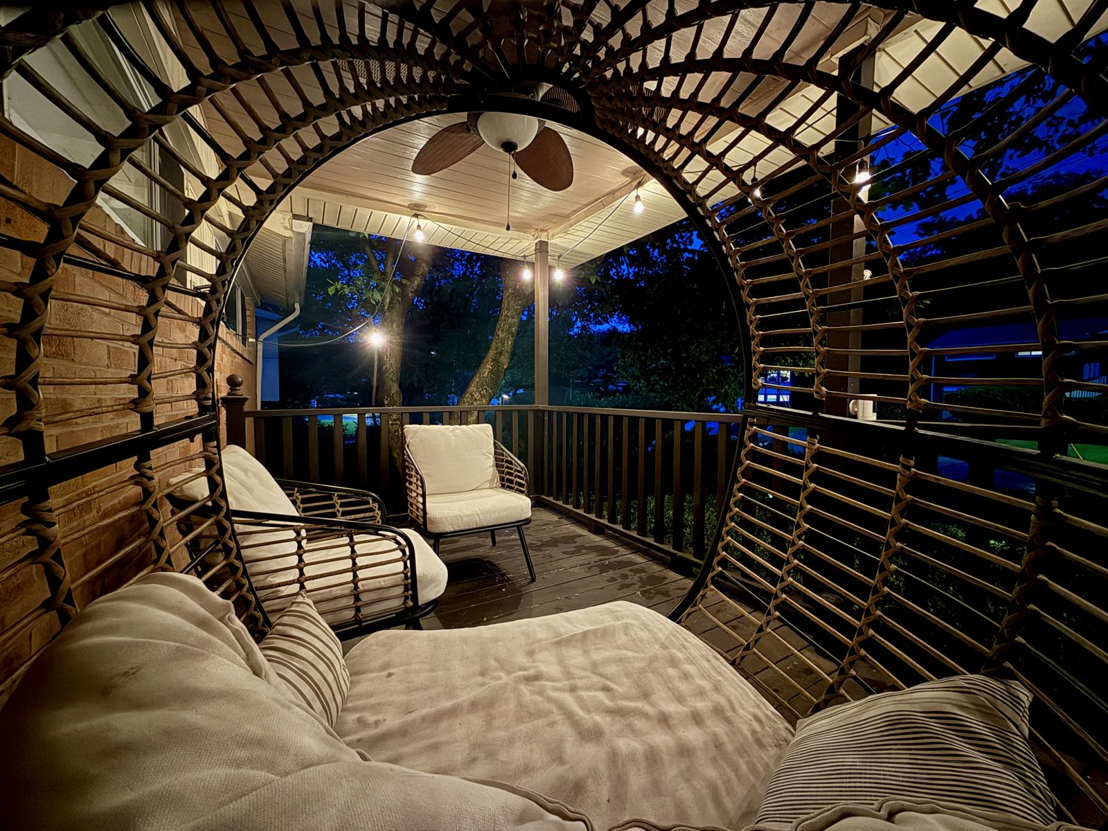 Porch Egg Chair — Urban Spa Retreat, Monroeville PA